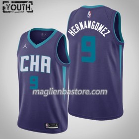 Maglia NBA Charlotte Hornets Willy Hernangomez 9 Jordan Brand 2019-20 Statement Edition Swingman - Bambino